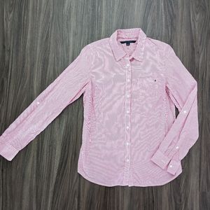 Tommy Hilfiger pink button up top